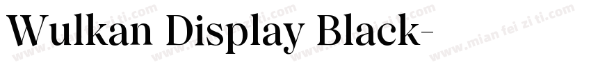 Wulkan Display Black字体转换